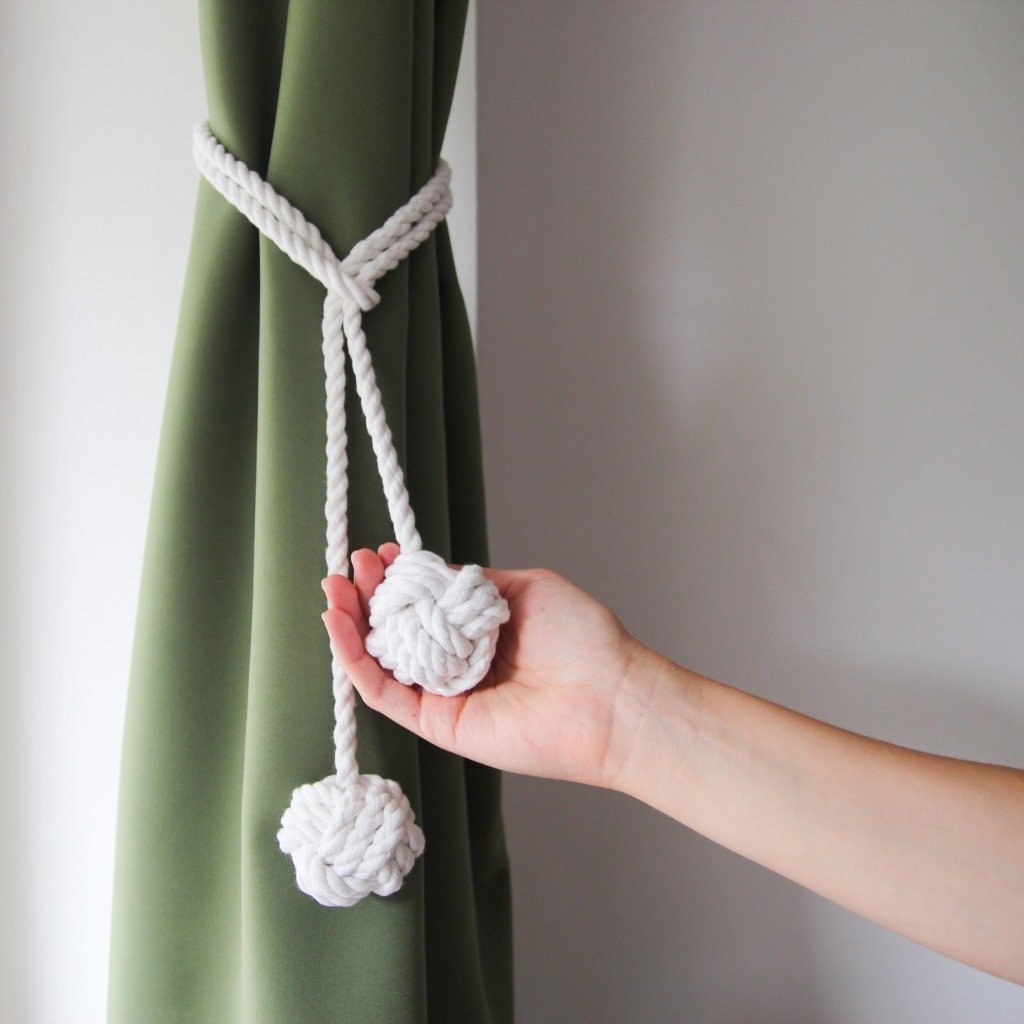 Macrame handmade curtain ties