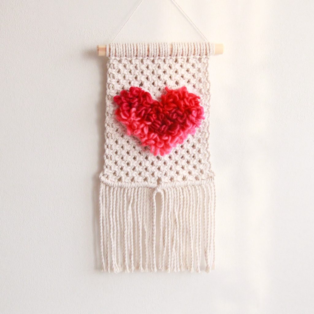 Macrame hearted Wall Decor DIY